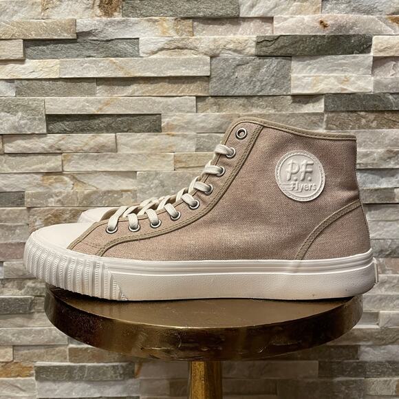PF Flyers Center Hi 10.5M Sandstone Sneakers | Retro Canvas High Top Shoes NWOB - Picture 13 of 13